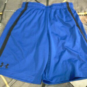 ATHLETIC SHORTS BY UNDER ARMOUR SIZE MED. BLUE.